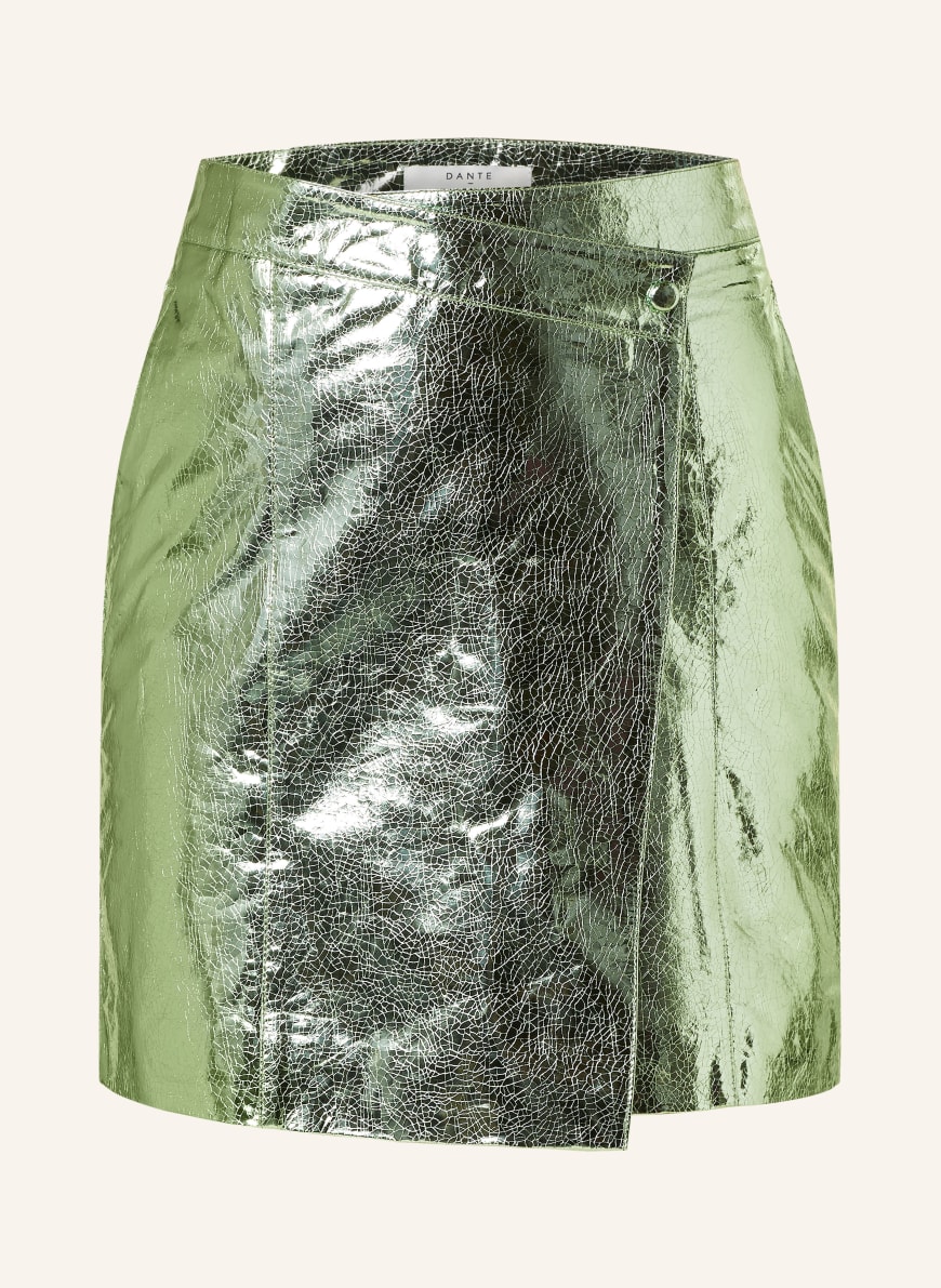 DANTE6 Leather skirt D6MEADOW in light green