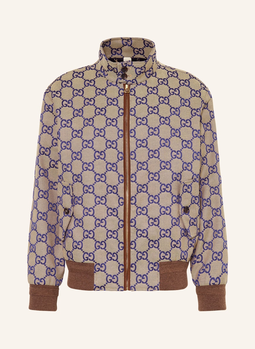 Blue gucci bomber jacket deals