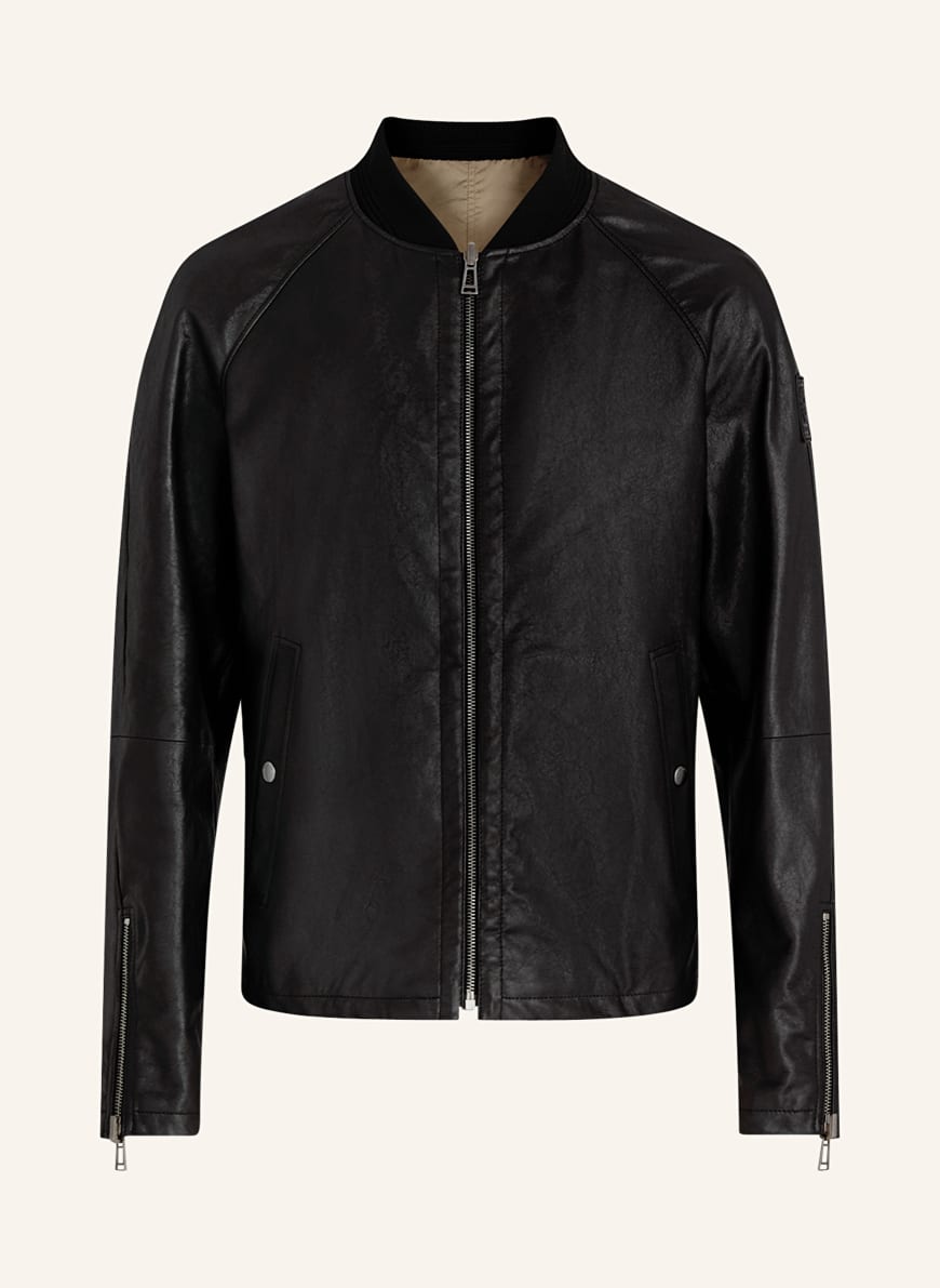 BELSTAFF Leather bomber jacket CENTENARY reversible in black