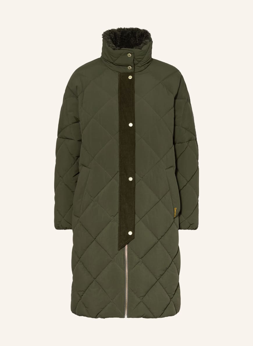 Barbour Steppmantel BEARNIE mit Teddyfell in oliv