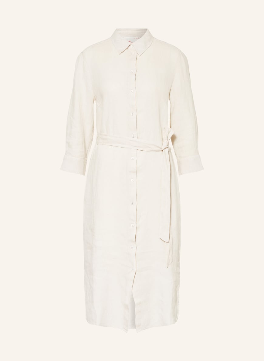 oui Shirt dress made of linen with 3 4 sleeves