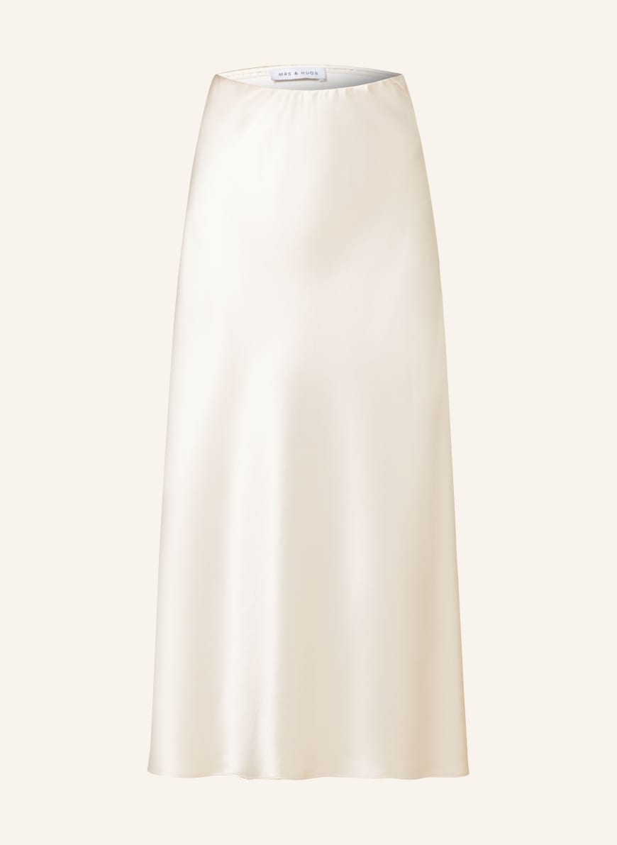 Satin skirt midi white on sale