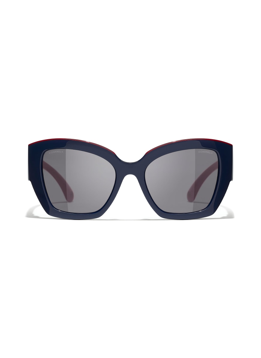 CHANEL Schmetterlingsförmige Sonnenbrille in c534m2 - schwarz 