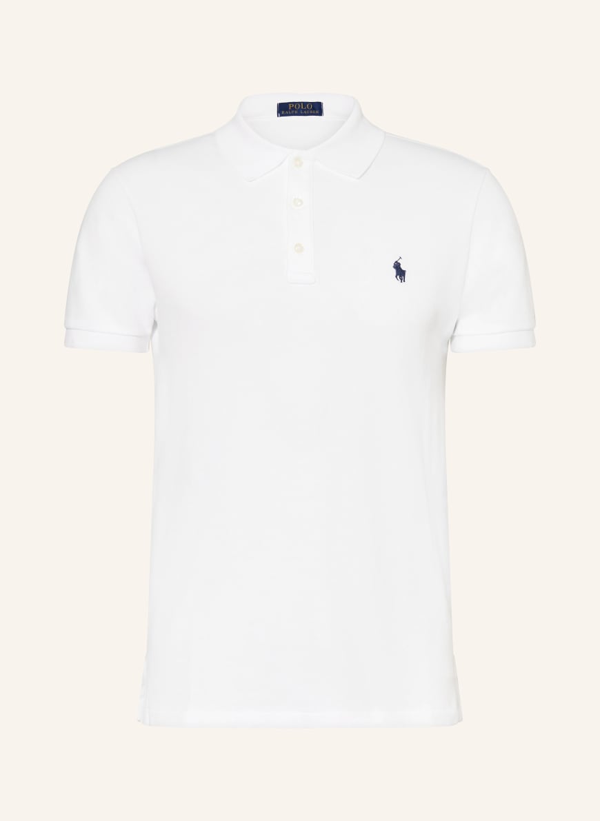 White jersey polo top