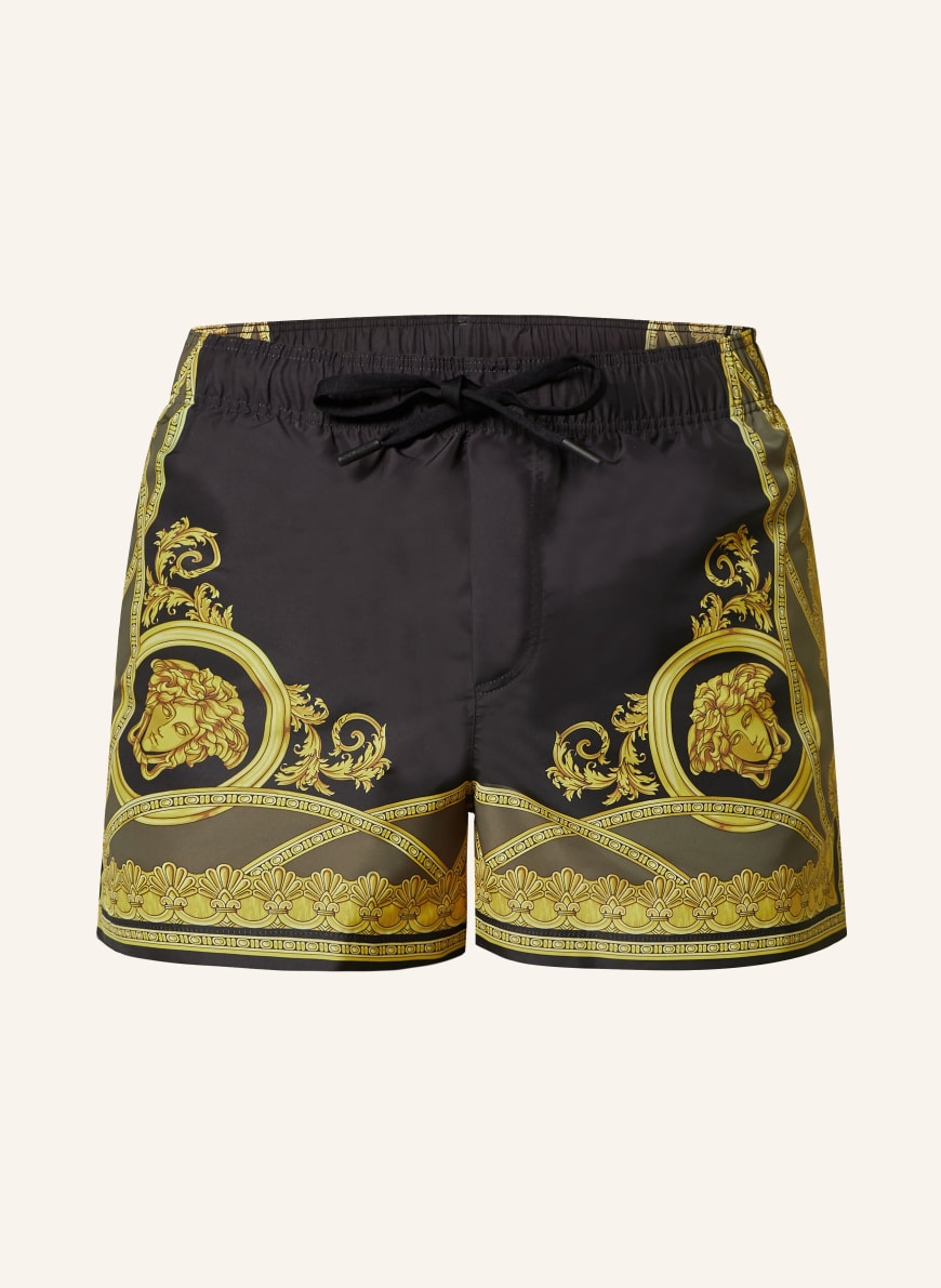Black and gold swim trunks best sale