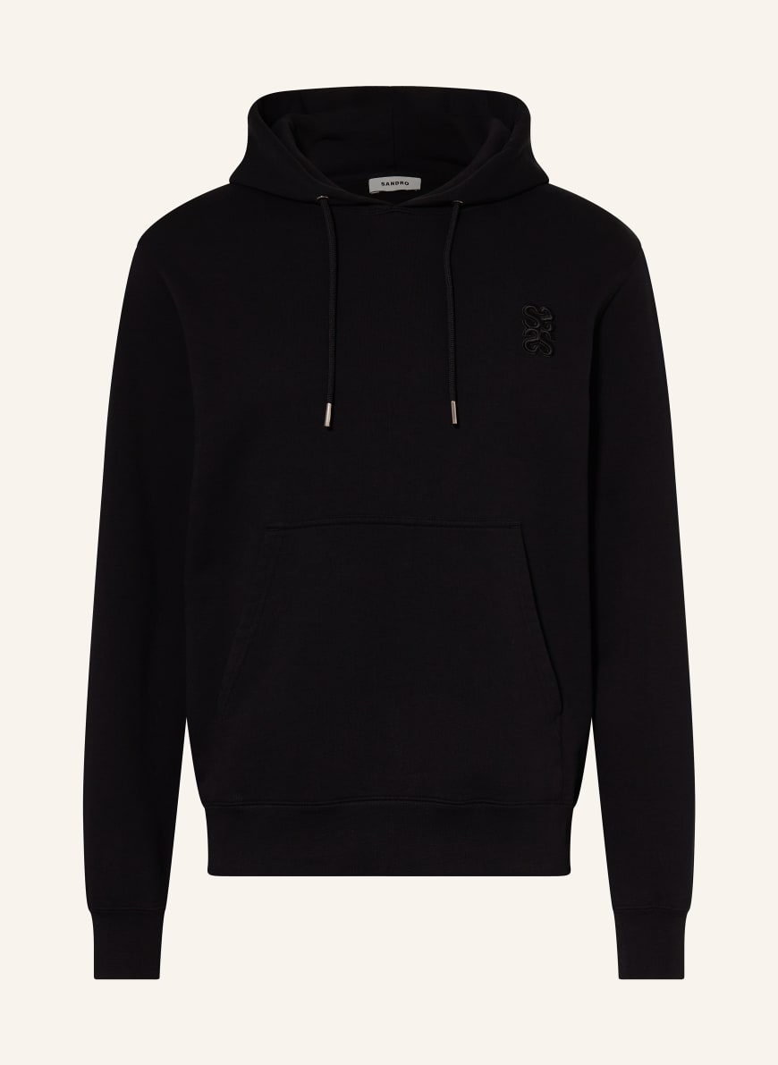 SANDRO Hoodie in schwarz