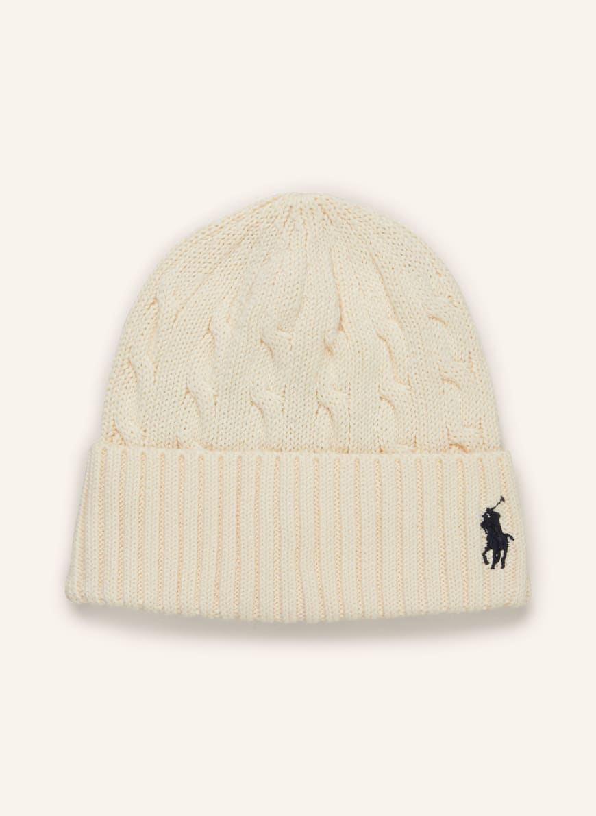 White ralph lauren beanie outlet