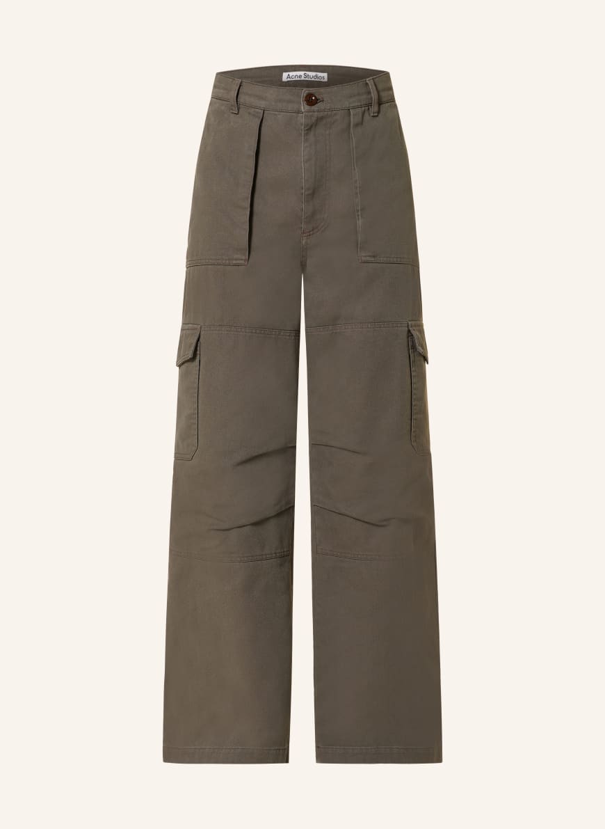 Acne Studios Cargo pants loose fit in khaki