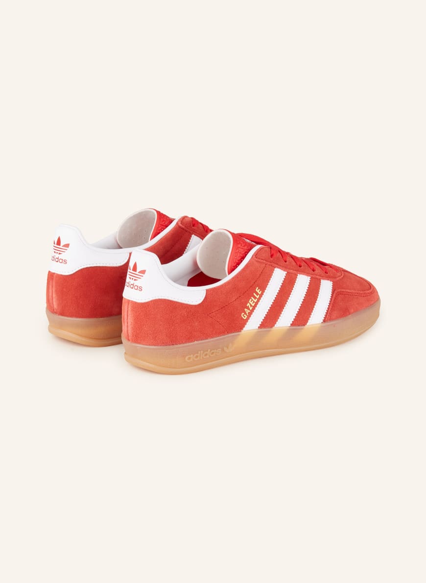 Adidas originals gazelle red leather cheap