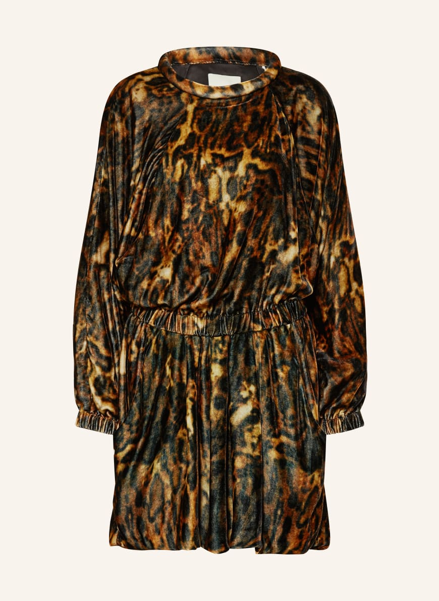 ISABEL MARANT Nickikleid LASSIE: GELB/ BRAUN/ DUNKELGRAU