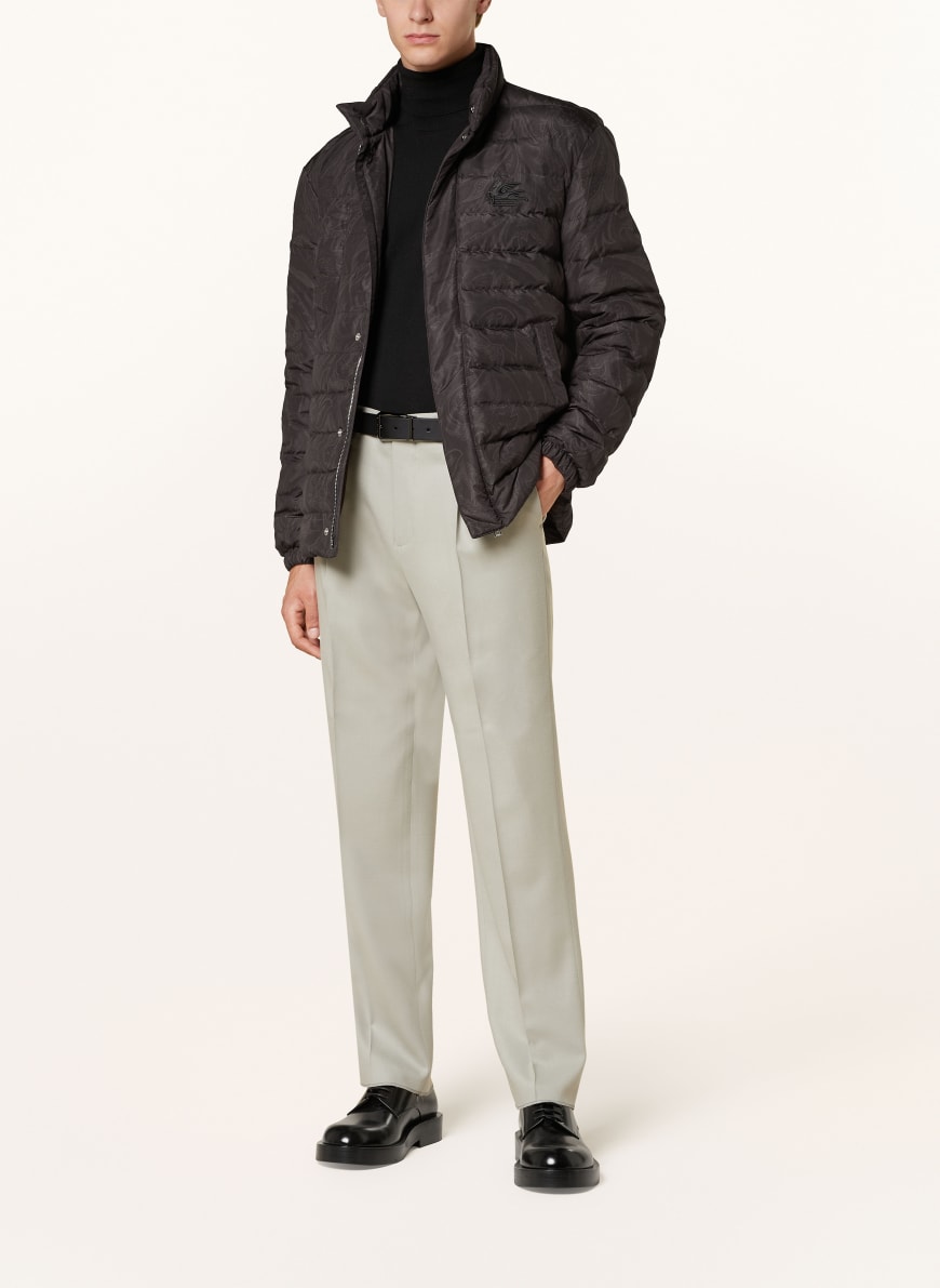 ETRO Down jacket in black gray