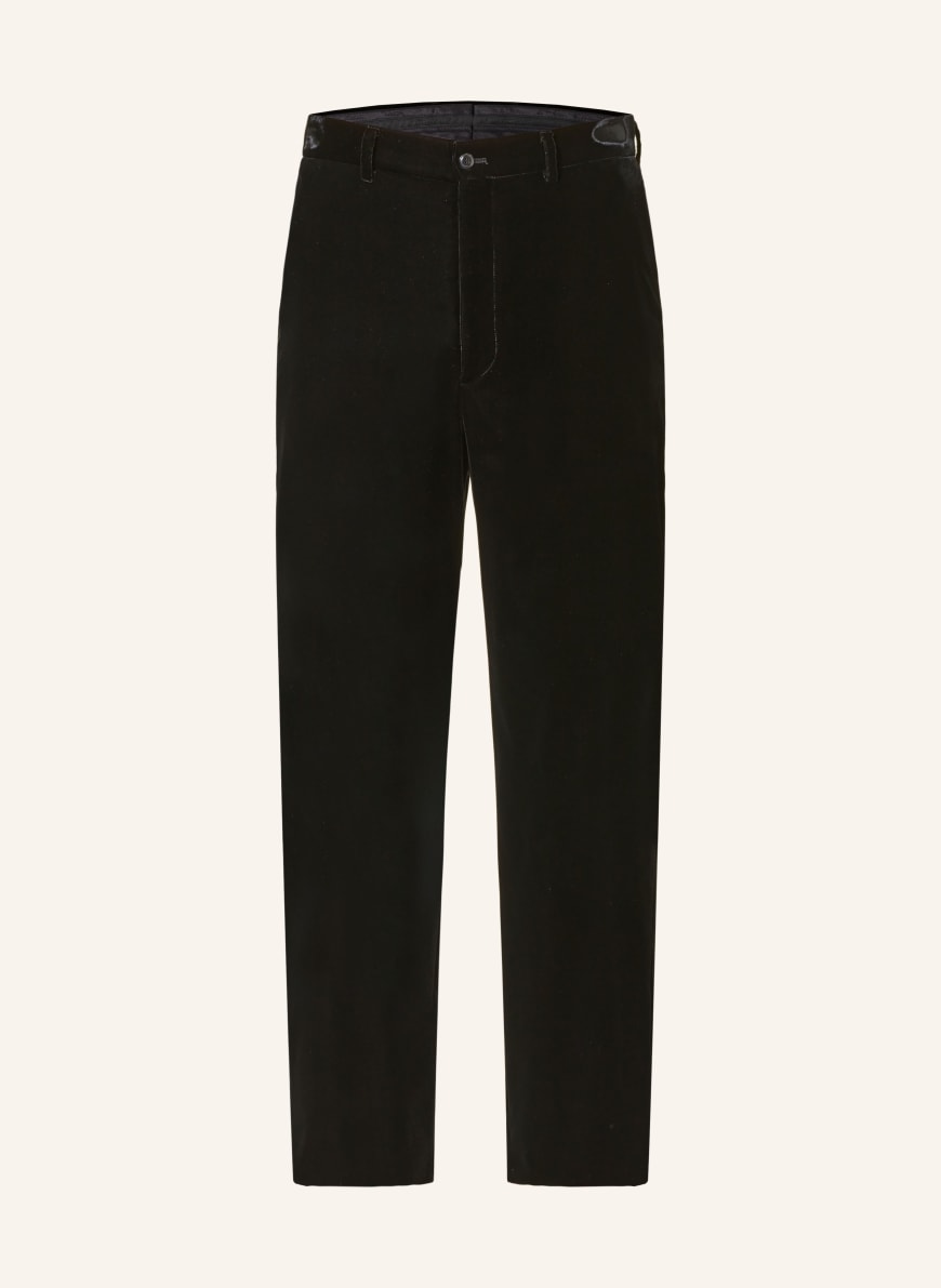 GIORGIO ARMANI Velvet pants regular fit in uc001 black beauty