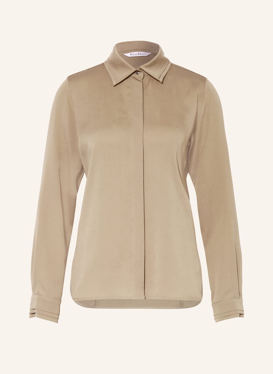 Max Mara Shirt blouse NOREL in silk: TAUPE