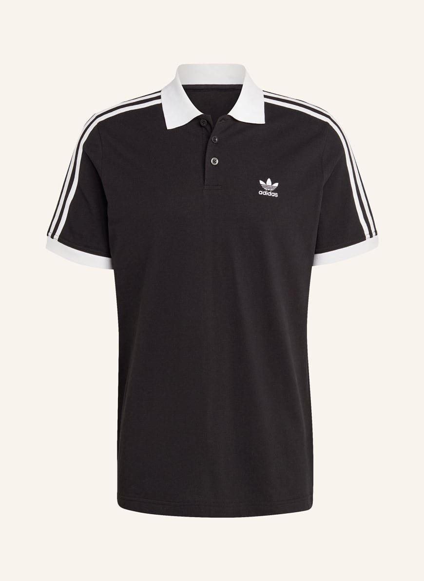 adidas Originals ADICOLOR CLASSICS pique polo shirt with galon stripes in black