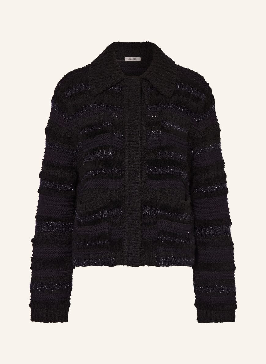 DOROTHEE SCHUMACHER Strickjacke mit Glitzergarn: DUNKELBLAU