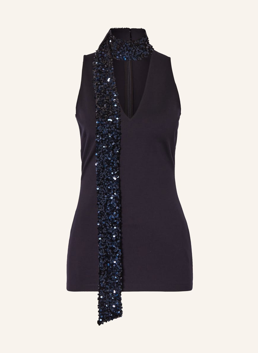 DOROTHEE SCHUMACHER Top mit Pailletten: DUNKELBLAU