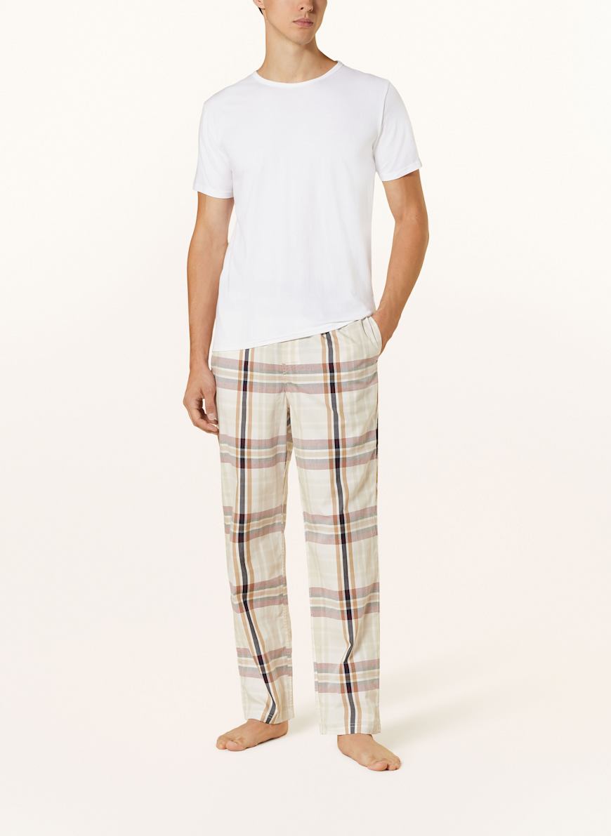 TOMMY HILFIGER Lounge pants in cream beige dark red