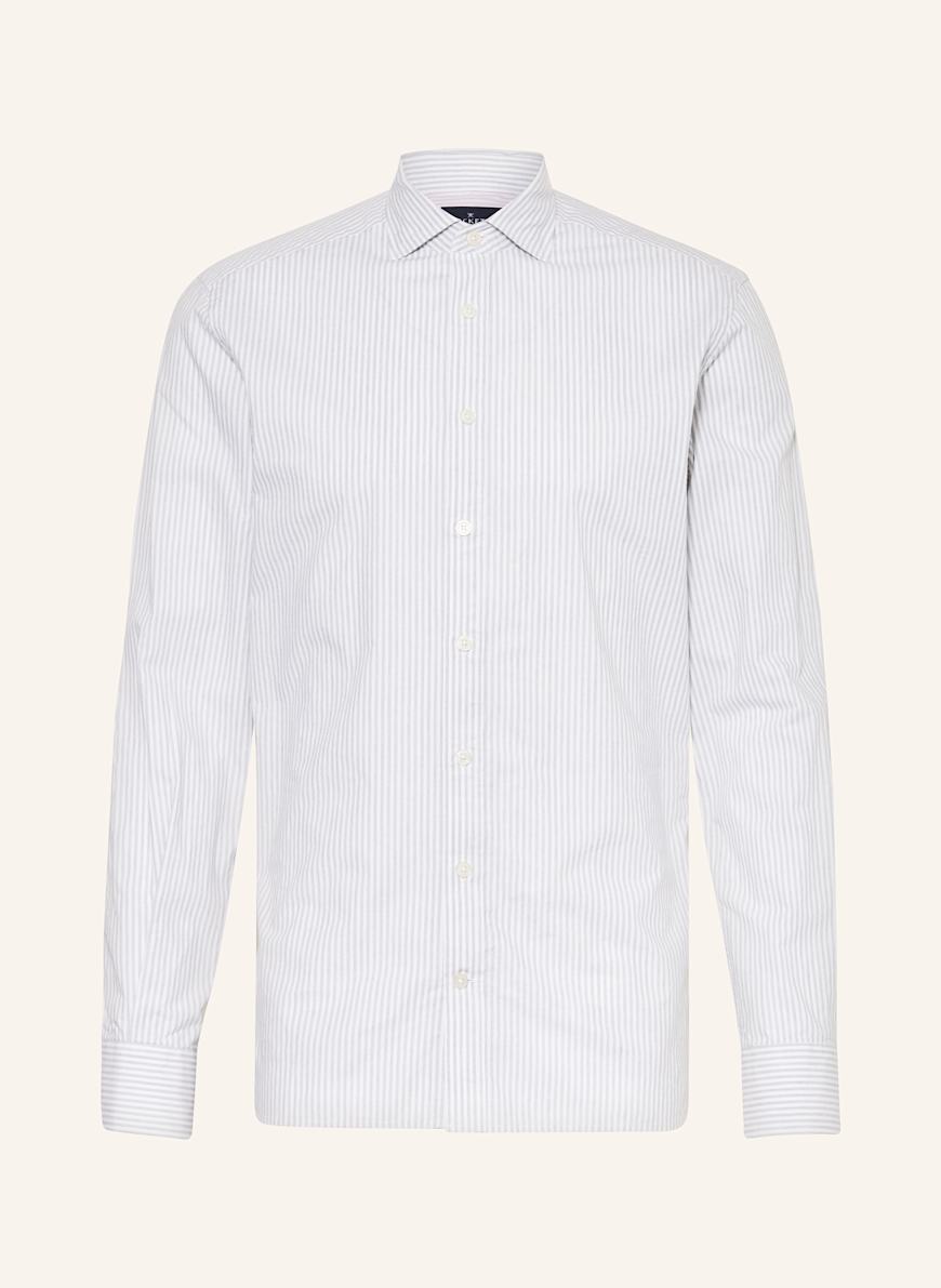 HACKETT LONDON Freizeithemd MELANGE BENGAL STRIPE: WEISS/ HELLGRÜN
