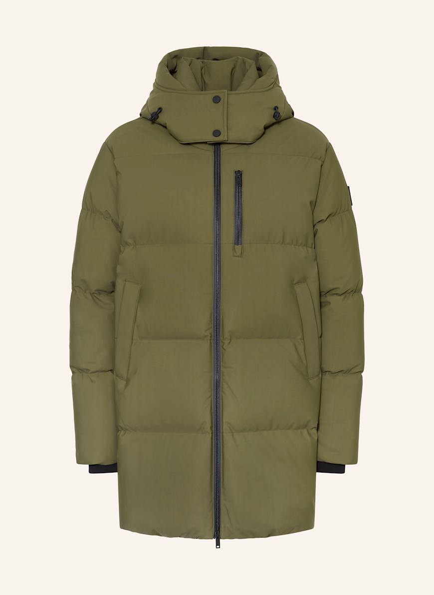 ダウンジャケット・コート MOOSE KNUCKLES 'chelia 3q' green nylon blend parka MOOSE KNUCKLES CHELIA down jacket in olive