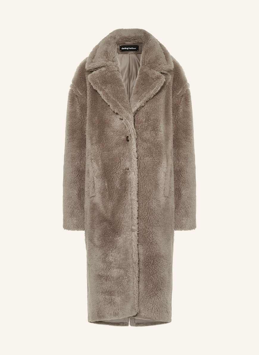 darling harbour Faux fur coat in taupe