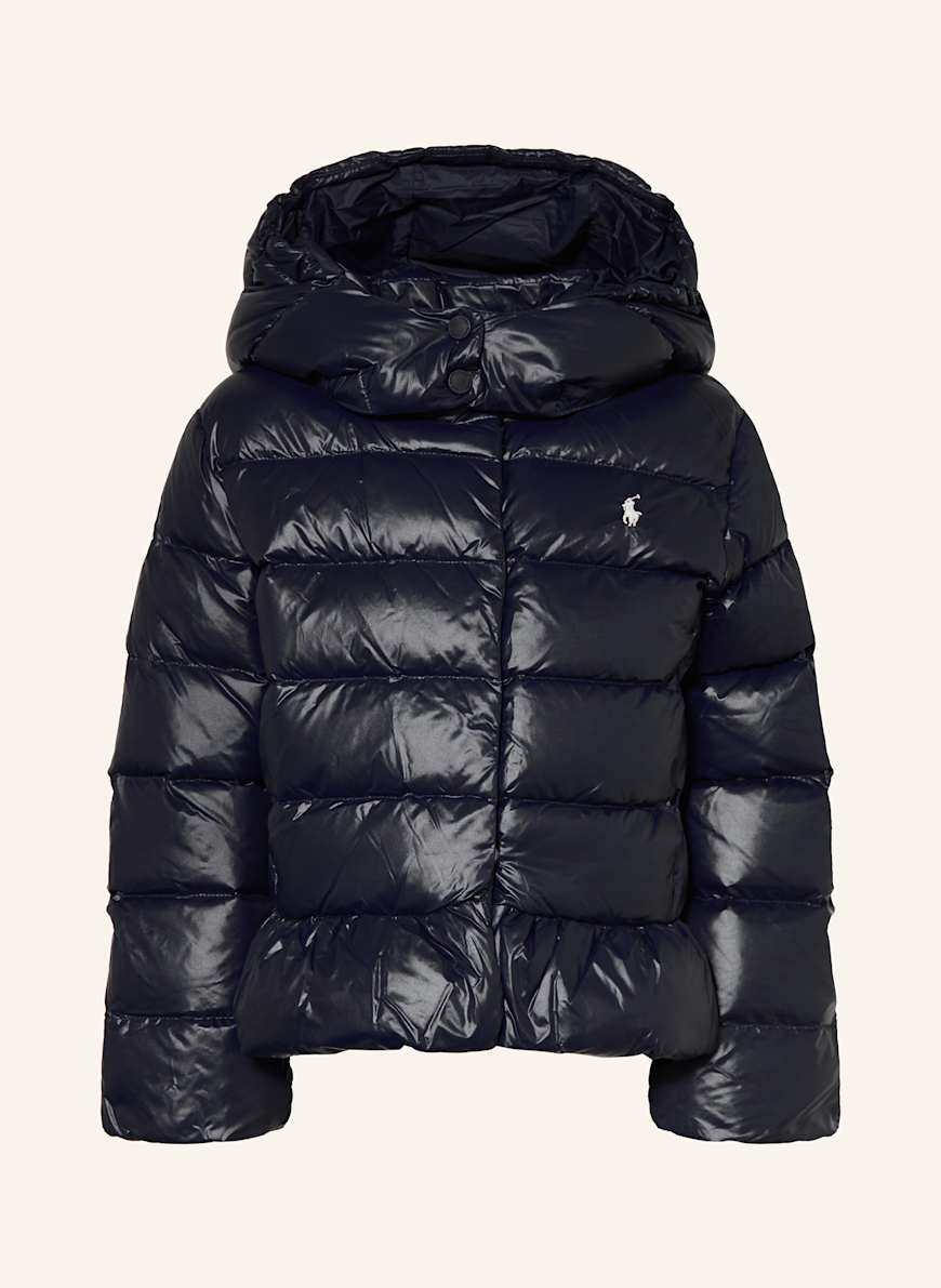 POLO RALPH LAUREN Daunenjacke mit abnehmbarer Kapuze in dunkelblau - Main Image