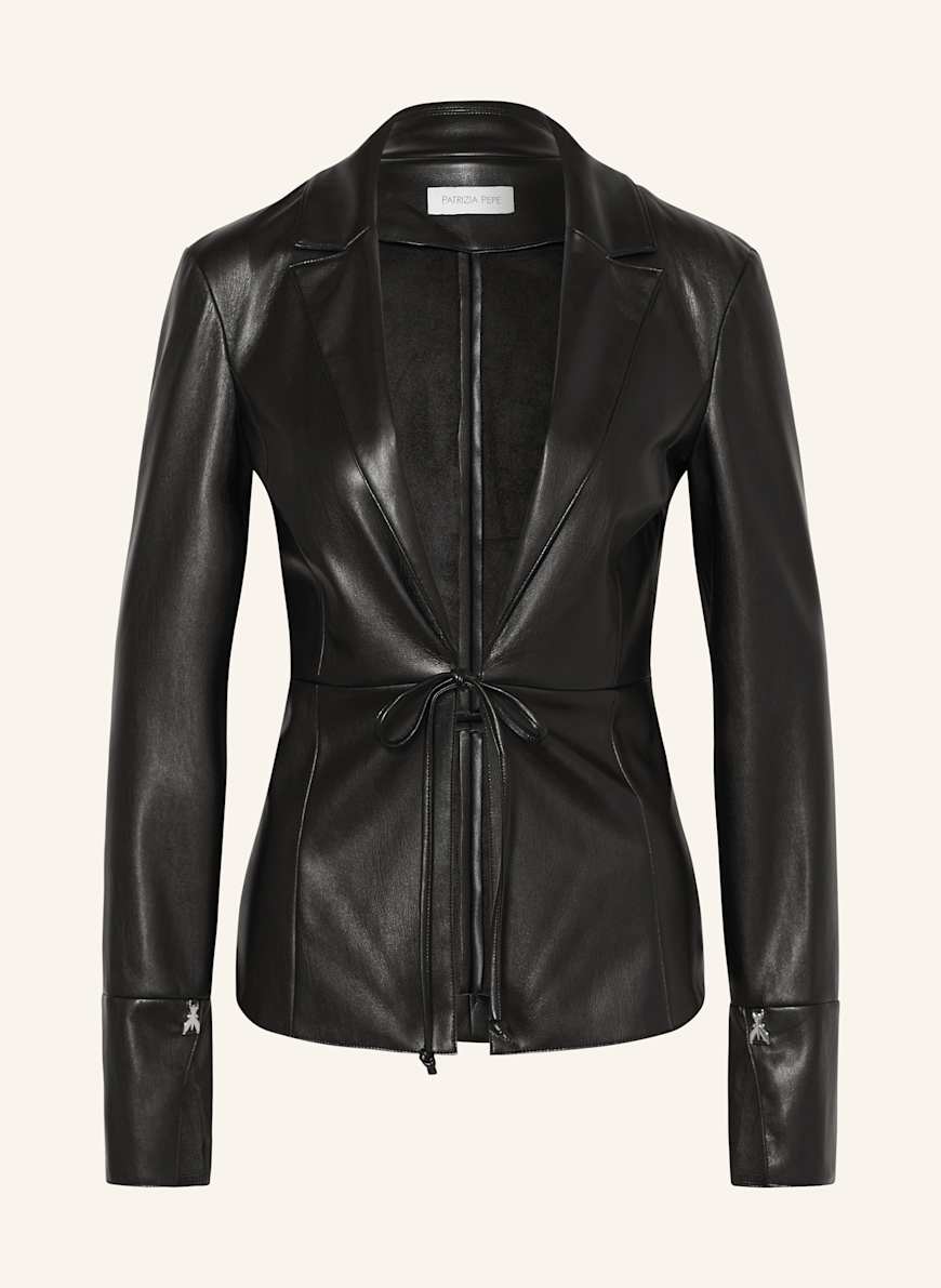 PATRIZIA PEPE Jacket in leather look in black