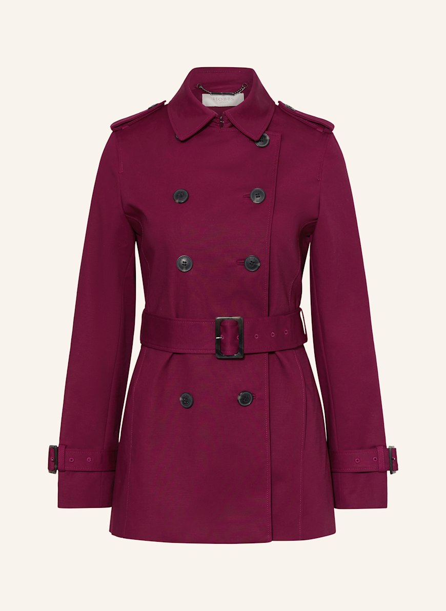 HOBBS ADALEE trench coat in fuchsia