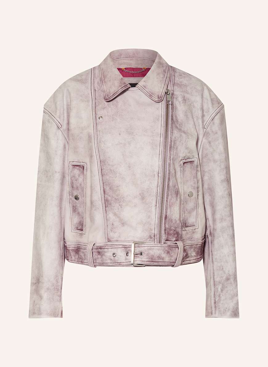 BOSS Lederjacke SAKADY: PINK