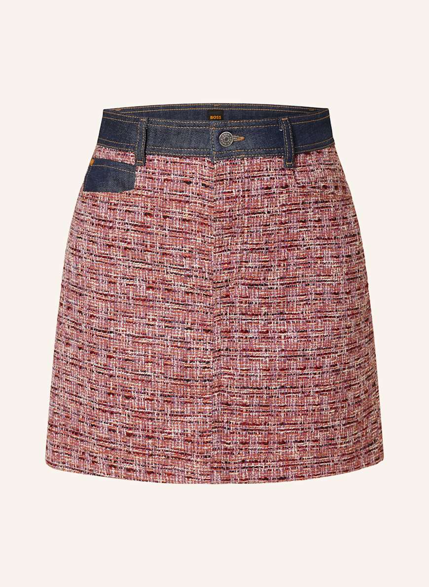 BOSS Bouclé-Rock VEED: FUCHSIA/ DUNKELBLAU