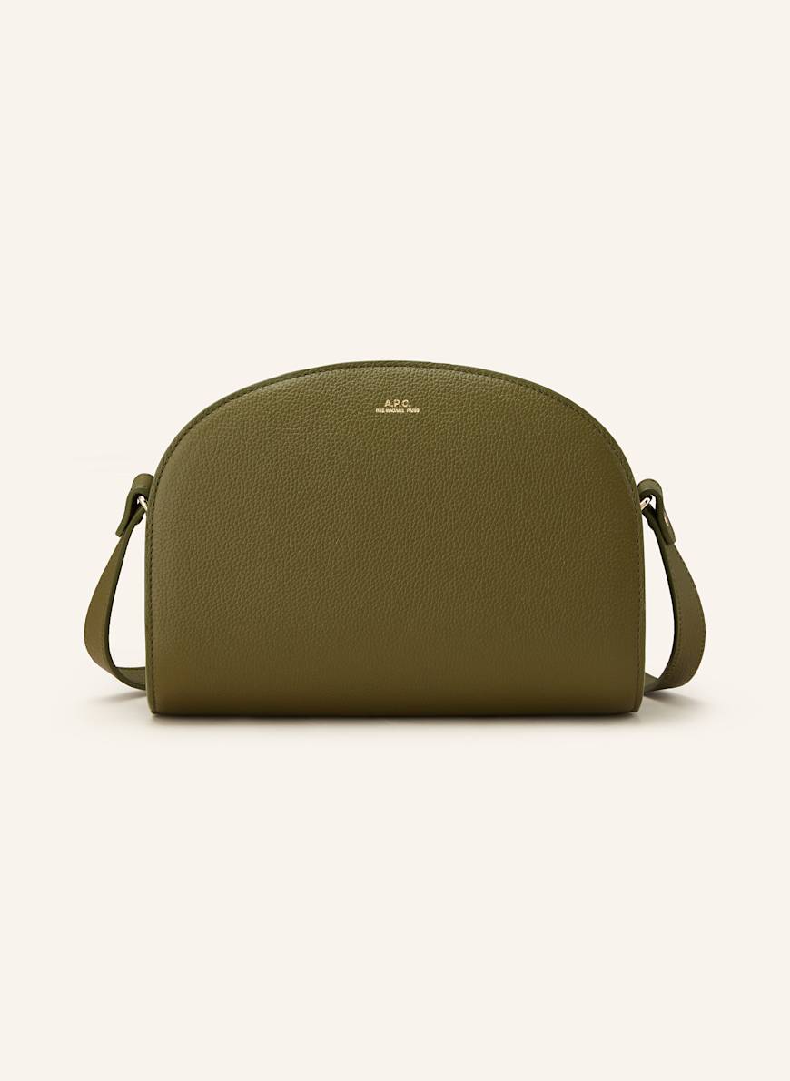 A.P.C. Crossbody bag DEMI LUNE in olive
