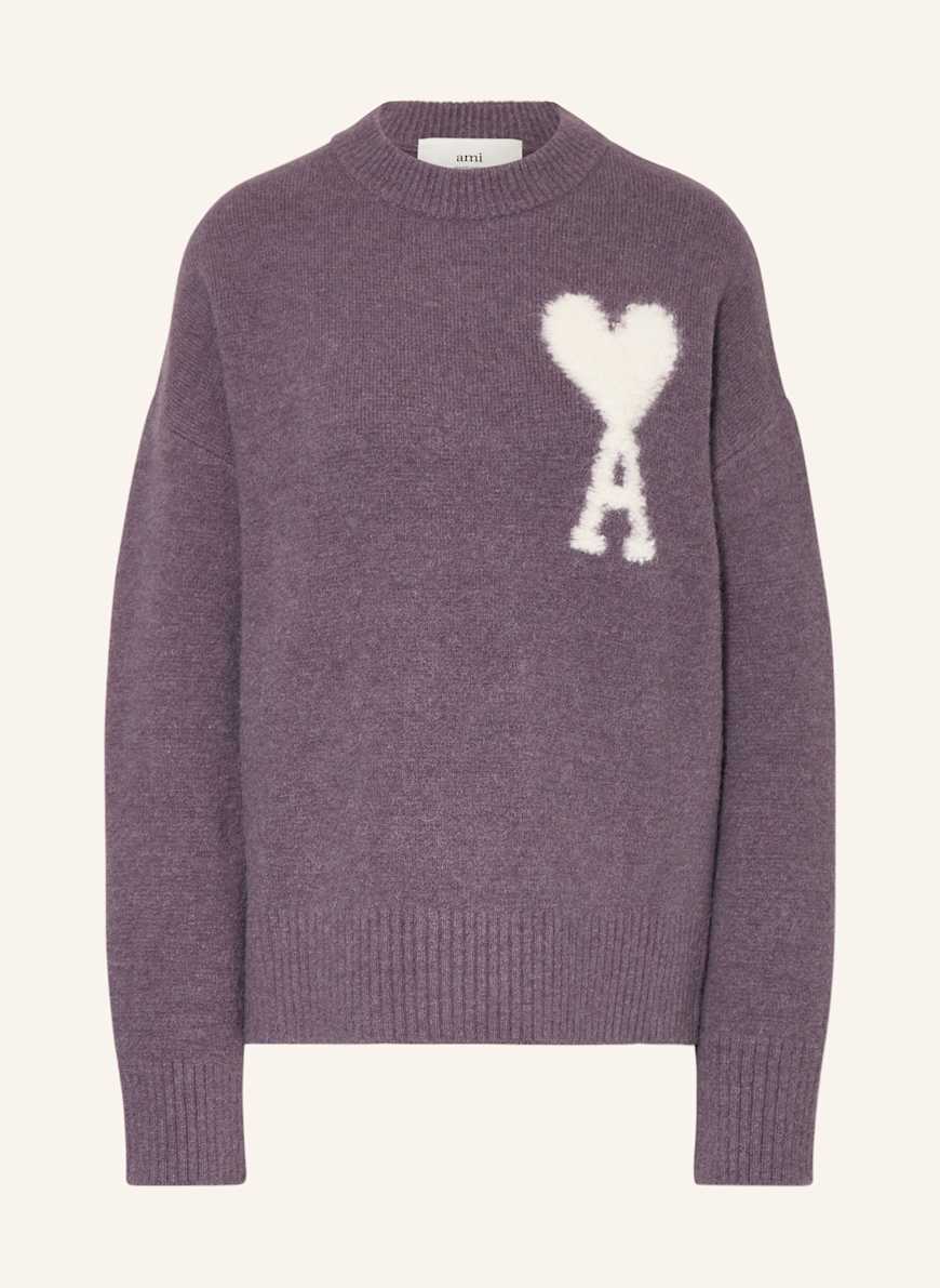 AMI PARIS Alpaca sweater in purple