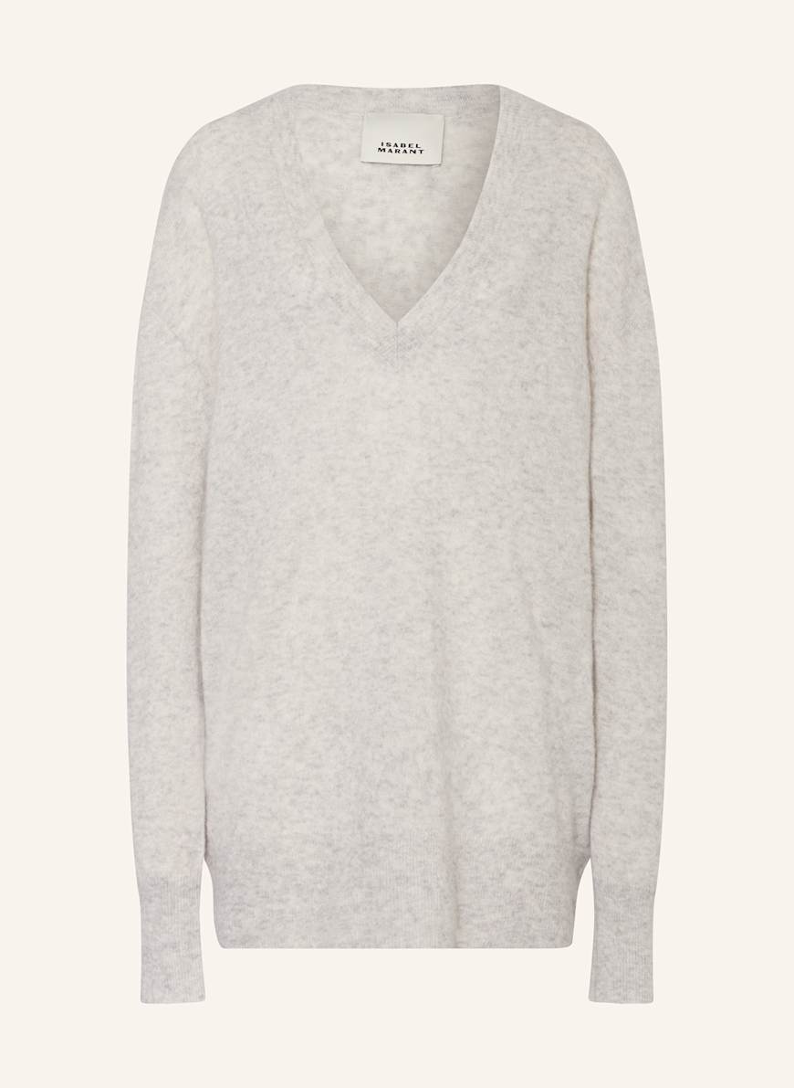 ISABEL MARANT Oversized-Pullover LARANA mit Seide: HELLGRAU