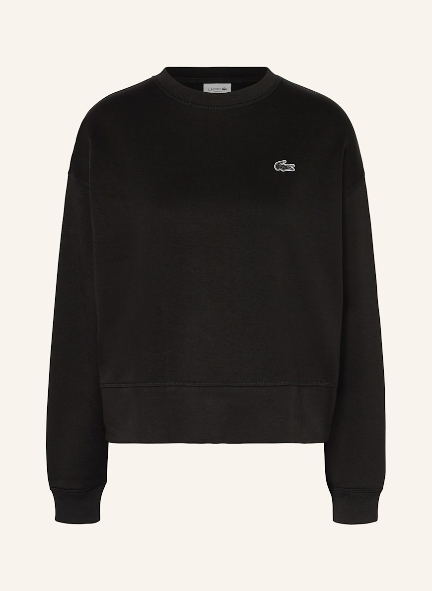 LACOSTE Oversized-Sweatshirt: SCHWARZ