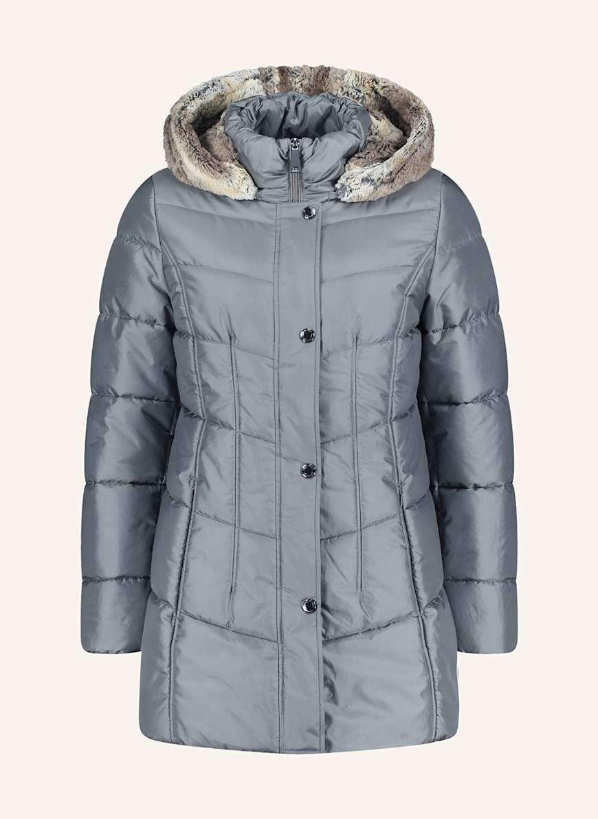 Betty Barclay Steppjacke mit abnehmbarer Kapuze und Kunstfell