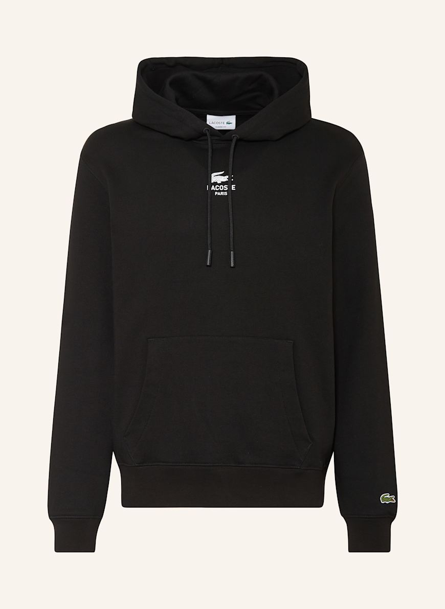 LACOSTE Hoodie in schwarz