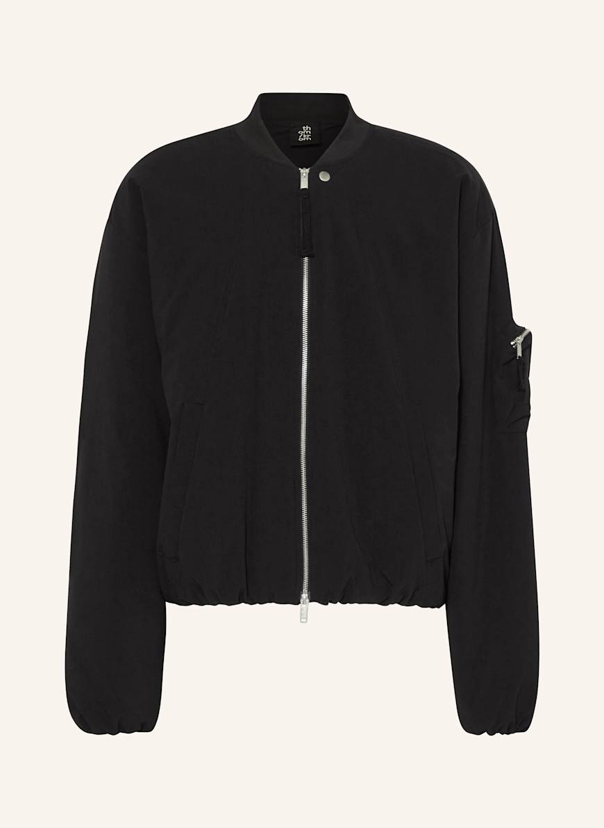 ジャケット THOM KROM Women Jackets WSJ488 BLACK THOM KROM Cropped Viscose Crepe Bomber Jacket | WSJ488BLACK