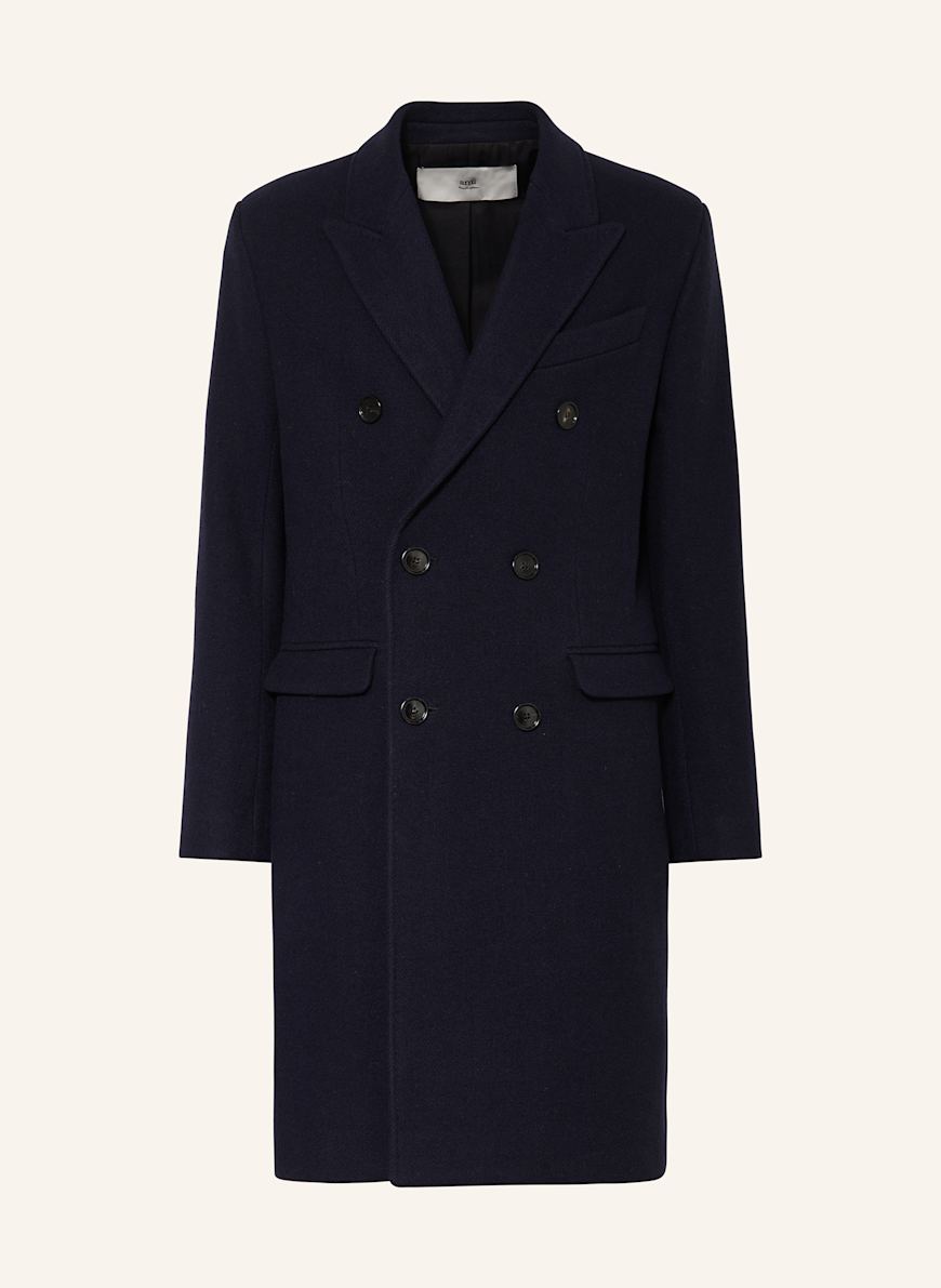AMI PARIS Wool coat in dark blue