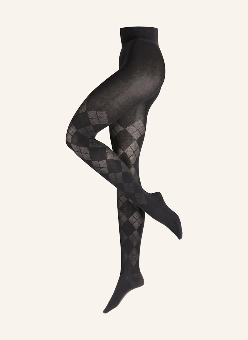 Burlington FINE ARGYLE tights in 3000 black