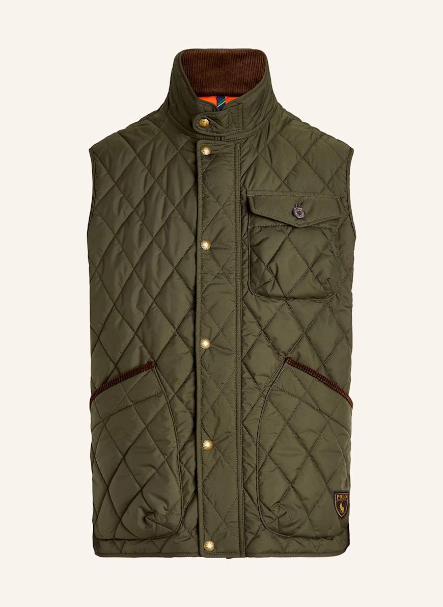 POLO RALPH LAUREN Quilted vest in olive