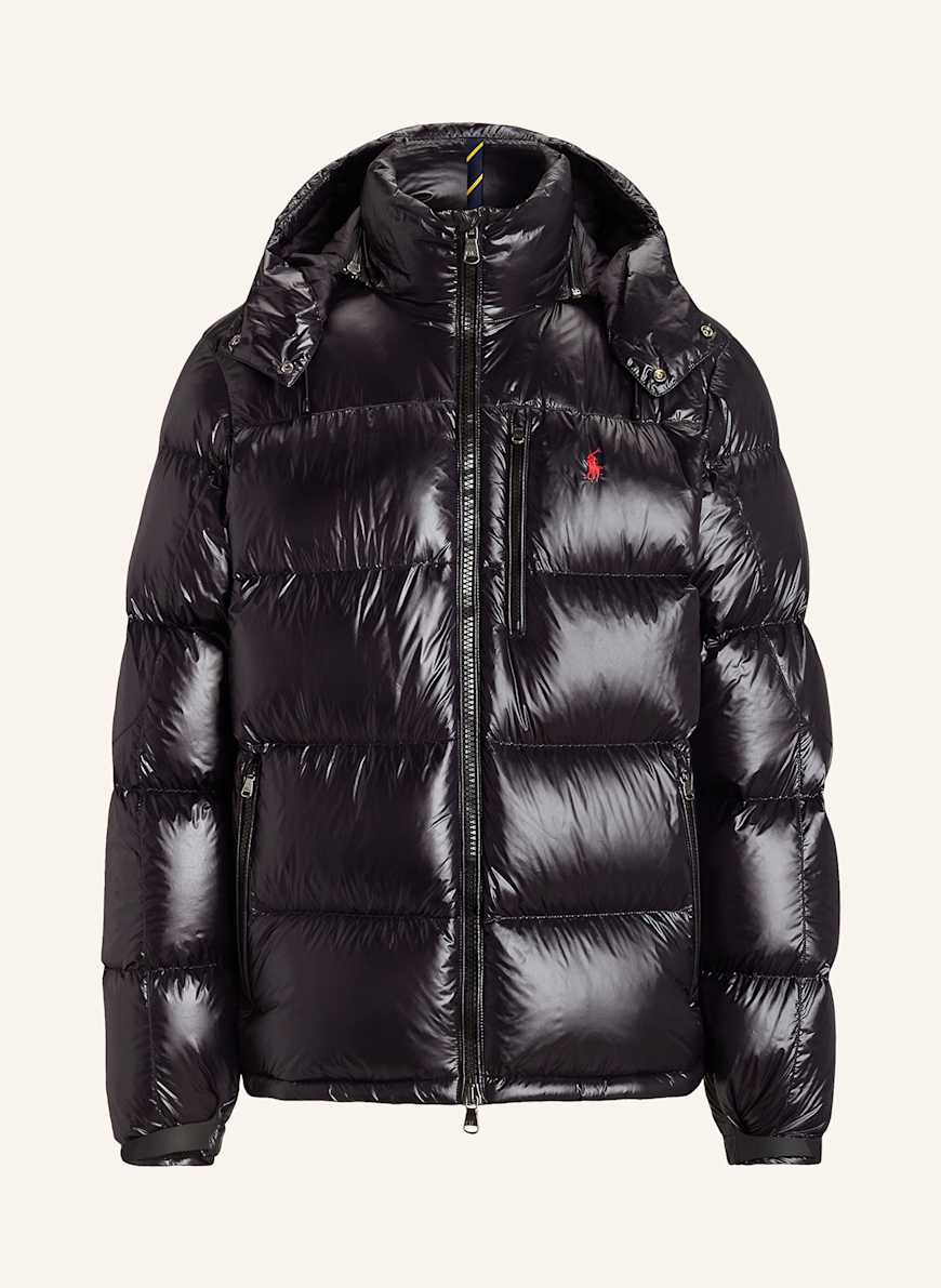 Daunenjacke Jacke Von Polo POLO RALPH LAUREN Daunenjacke Mit Abnehmbarer  Kapuze In Schwarz