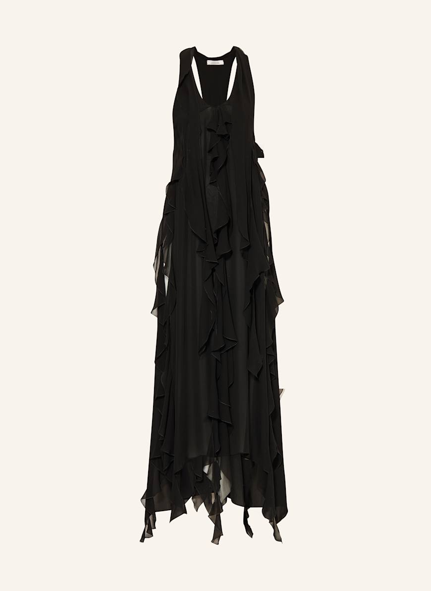 DOROTHEE SCHUMACHER Kleid SHEER TWIST I mit Volants: SCHWARZ