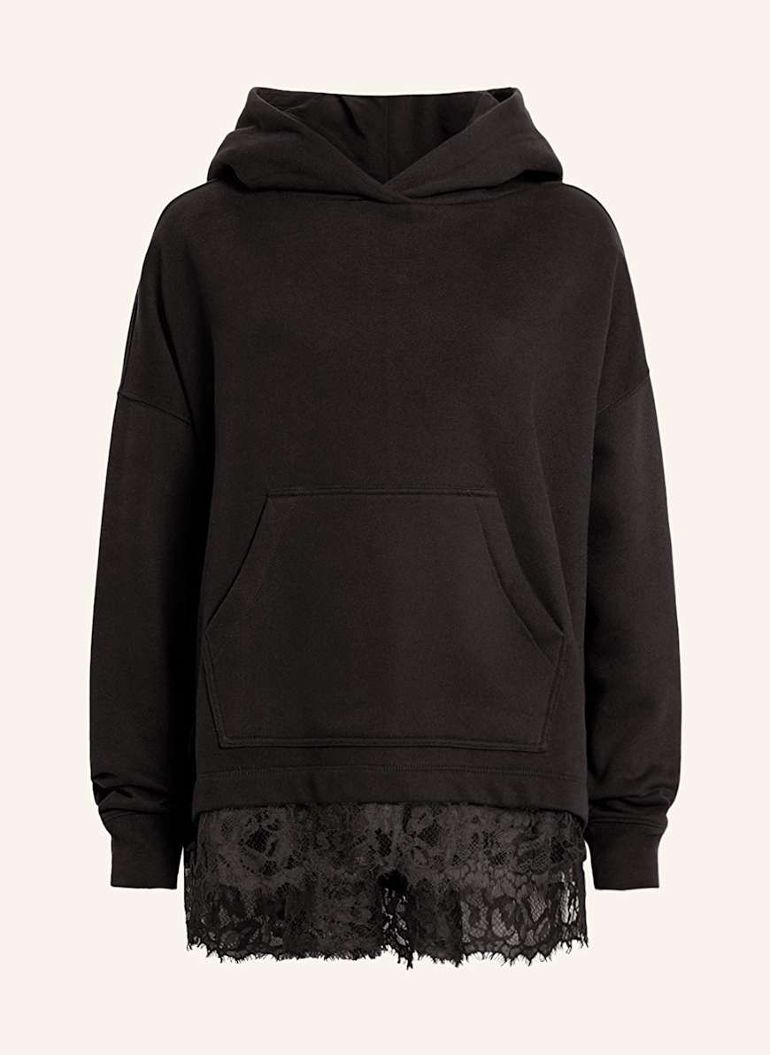 Black lace hoodie discount
