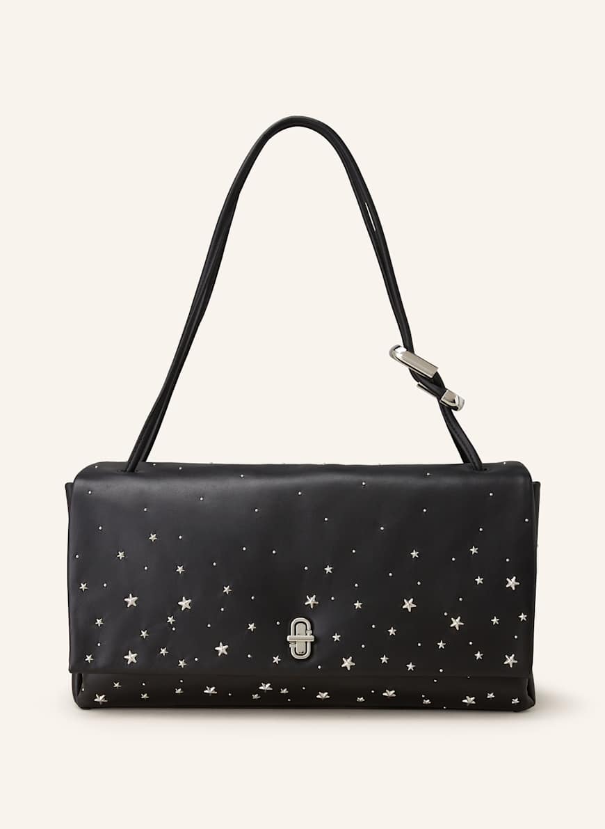 MARC JACOBS Schultertasche THE BIG LINK LARGE mit Nieten: SCHWARZ