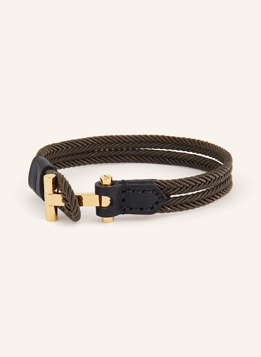 TOM FORD Armband: OLIV/ GOLD