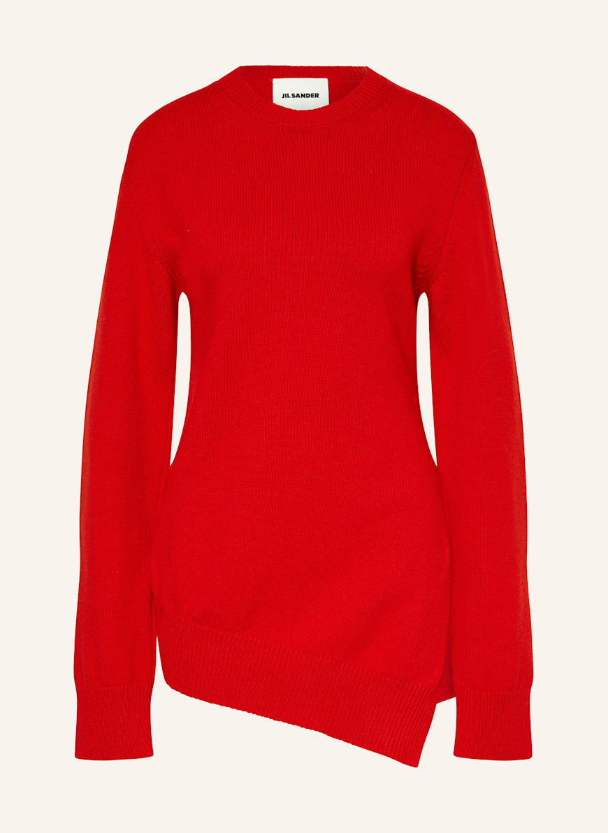 JIL SANDER Sweter z dodatkiem kaszmiru: CZERWONY