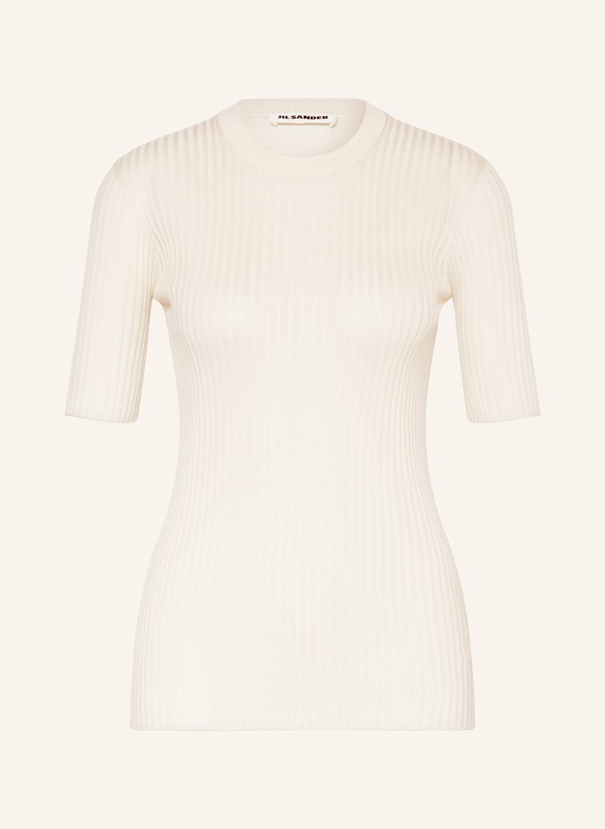 JIL SANDER Strickshirt aus Seide: WEISS
