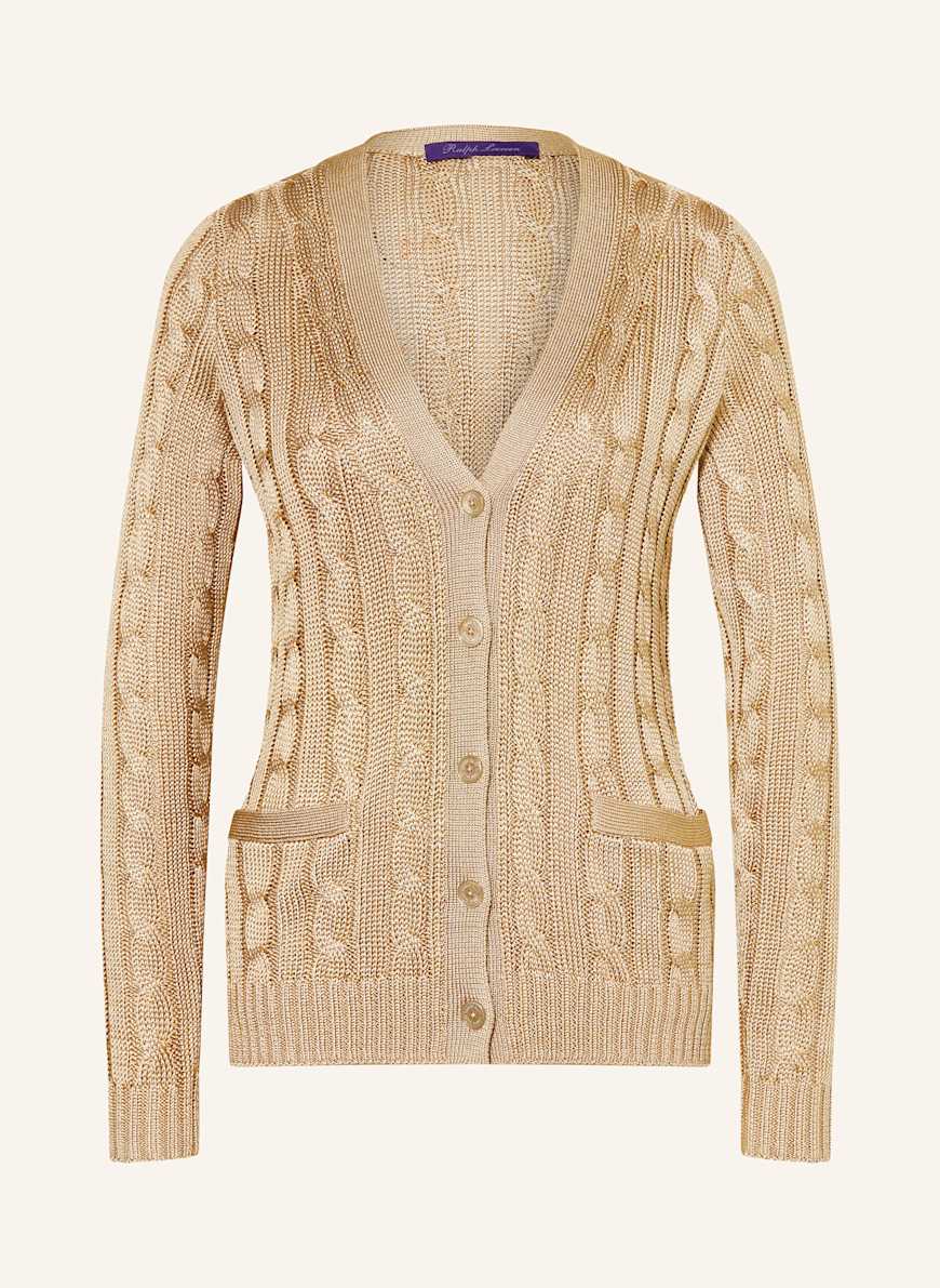 RALPH LAUREN Collection Strickjacke aus Seide: HELLBRAUN