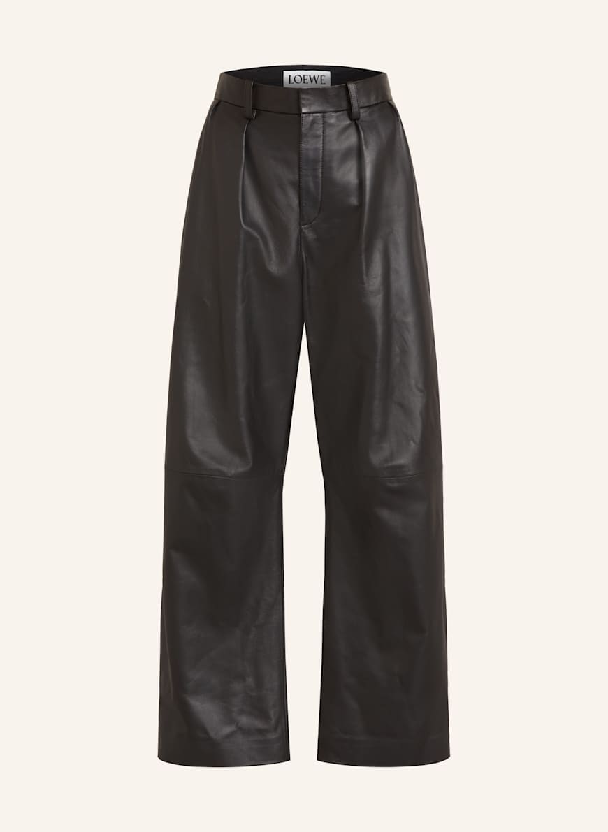 LOEWE Leather trousers in black