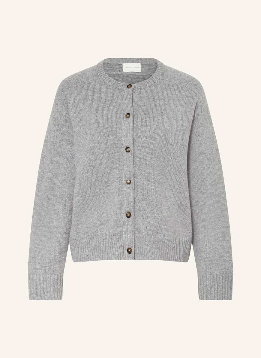 LOULOU STUDIO Strickjacke AIDAR: GRAU