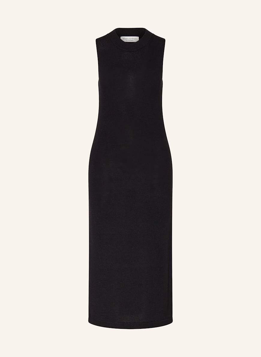 Marc O'Polo Knit dress with linen in black